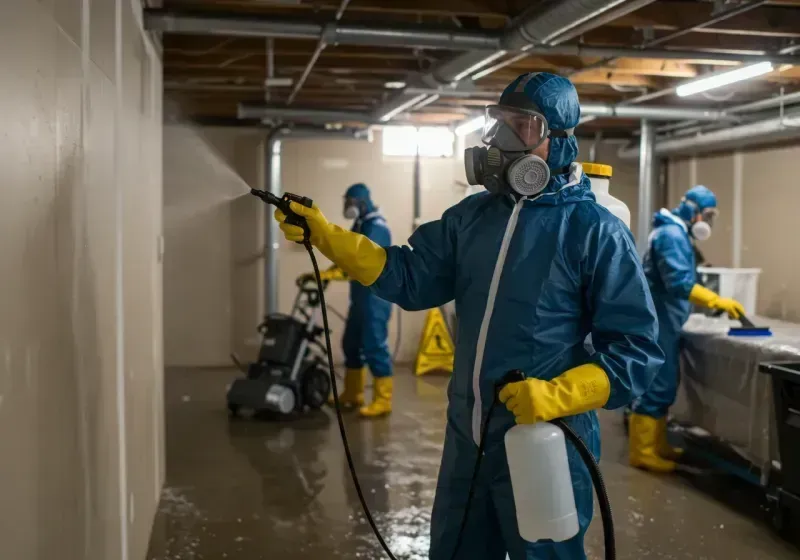 Basement Sanitization and Antimicrobial Treatment process in Willard, OH